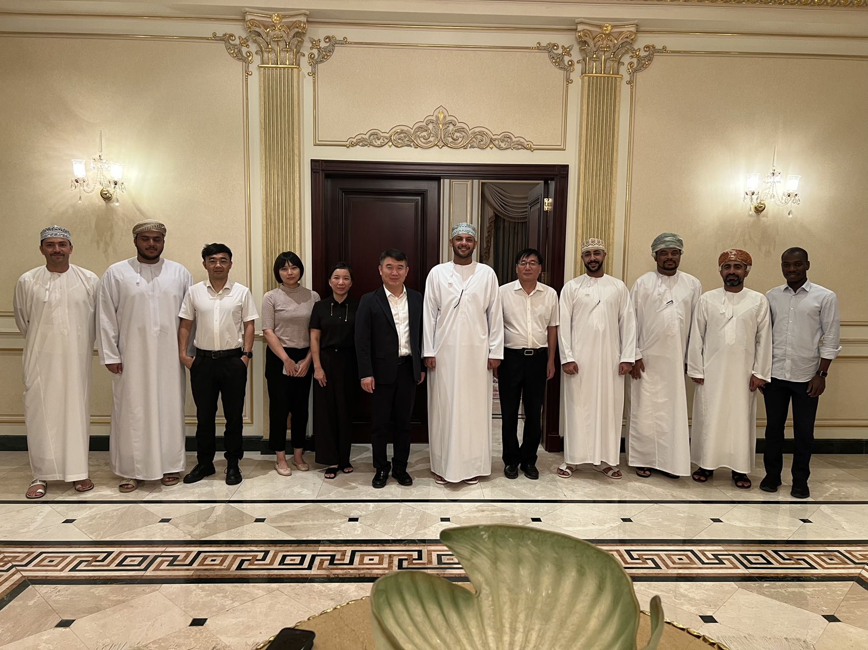 Group photograph with business partners